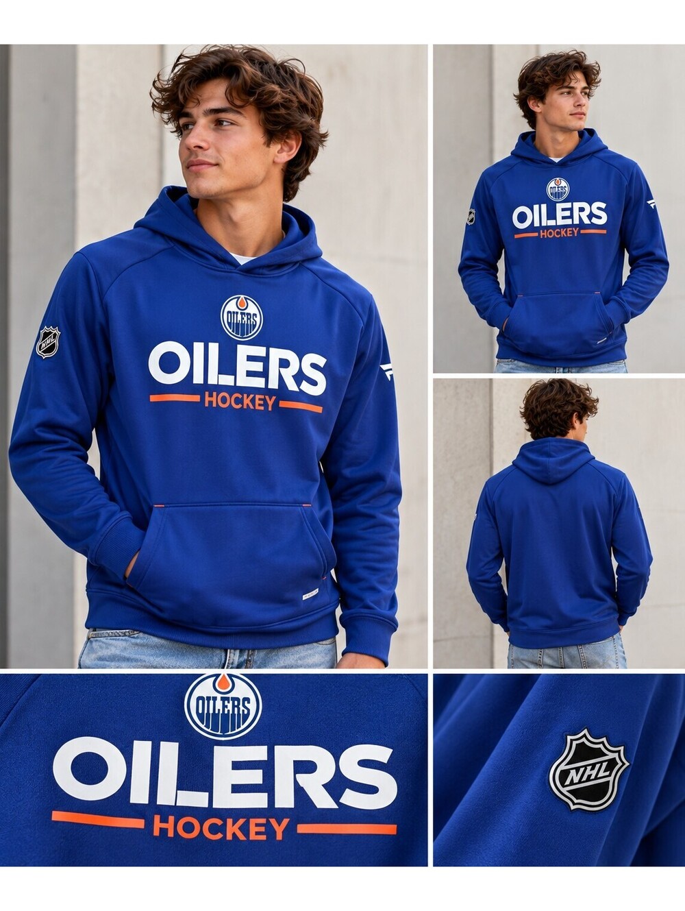 Edmonton Oilers Hockey Blue Pullover Hoodie | NHL Sporty Streetwear
